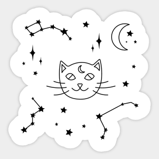 Astrological cat Sticker